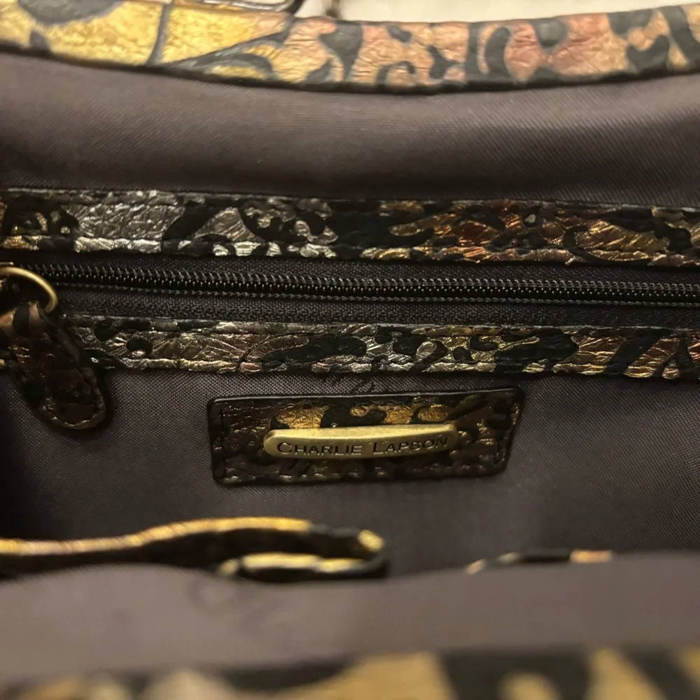 Charlie Lapson embossed brocade purse - Picture 8 of 11